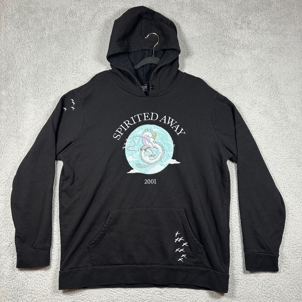 Studio Ghibli Spirited Away Haku Portrait Hoodie Black BoxLunch Exclusive XXL